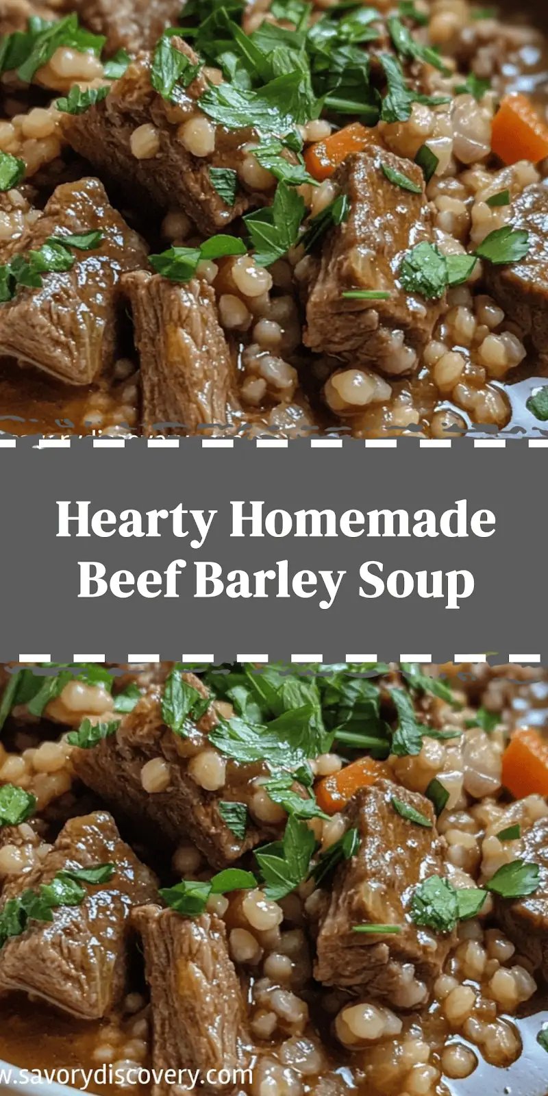 Hearty Homemade Beef Barley Soup